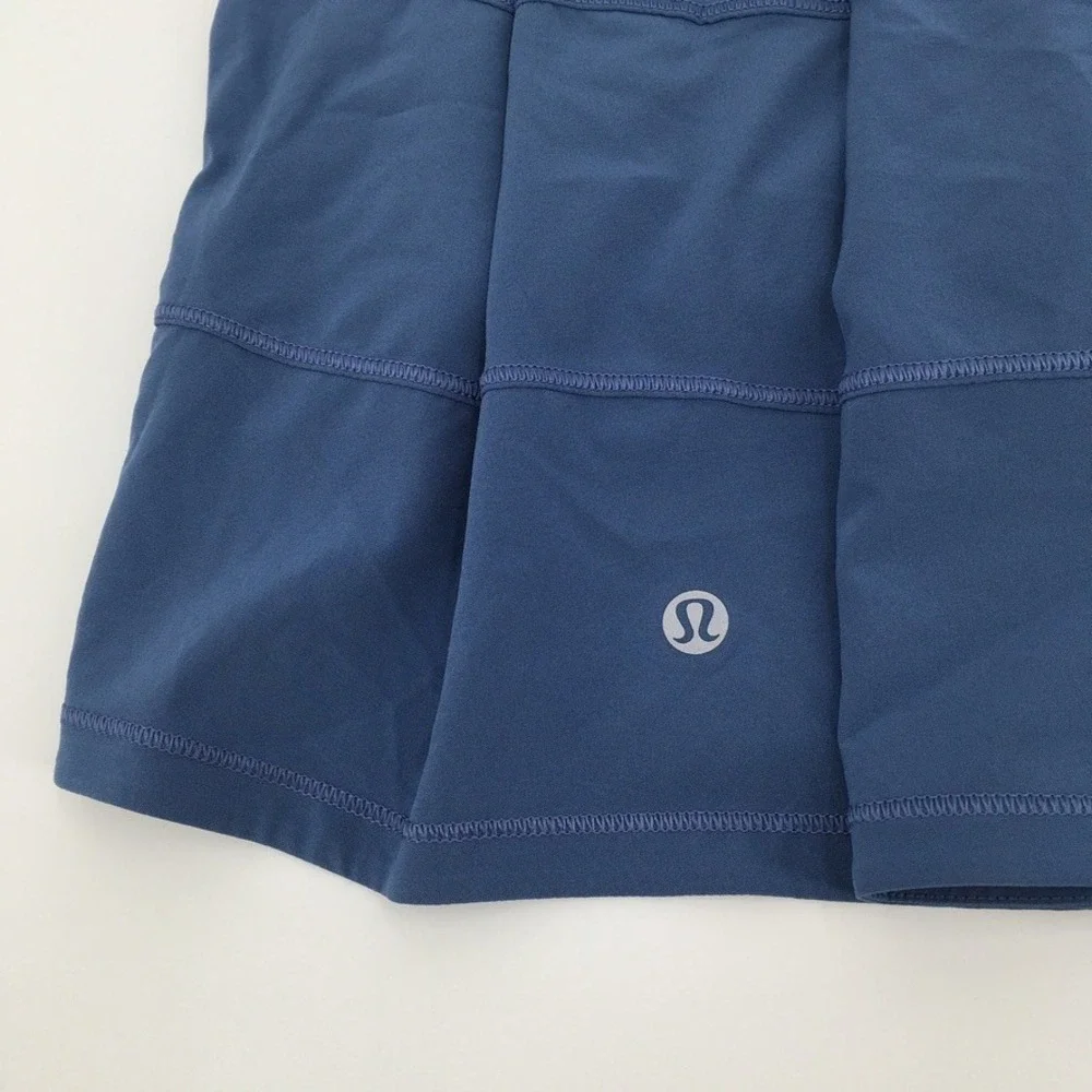 Lululemon Pace Rival Skirt Skort Sz 4 Tall Blue Pickleball Tennis Golf Run